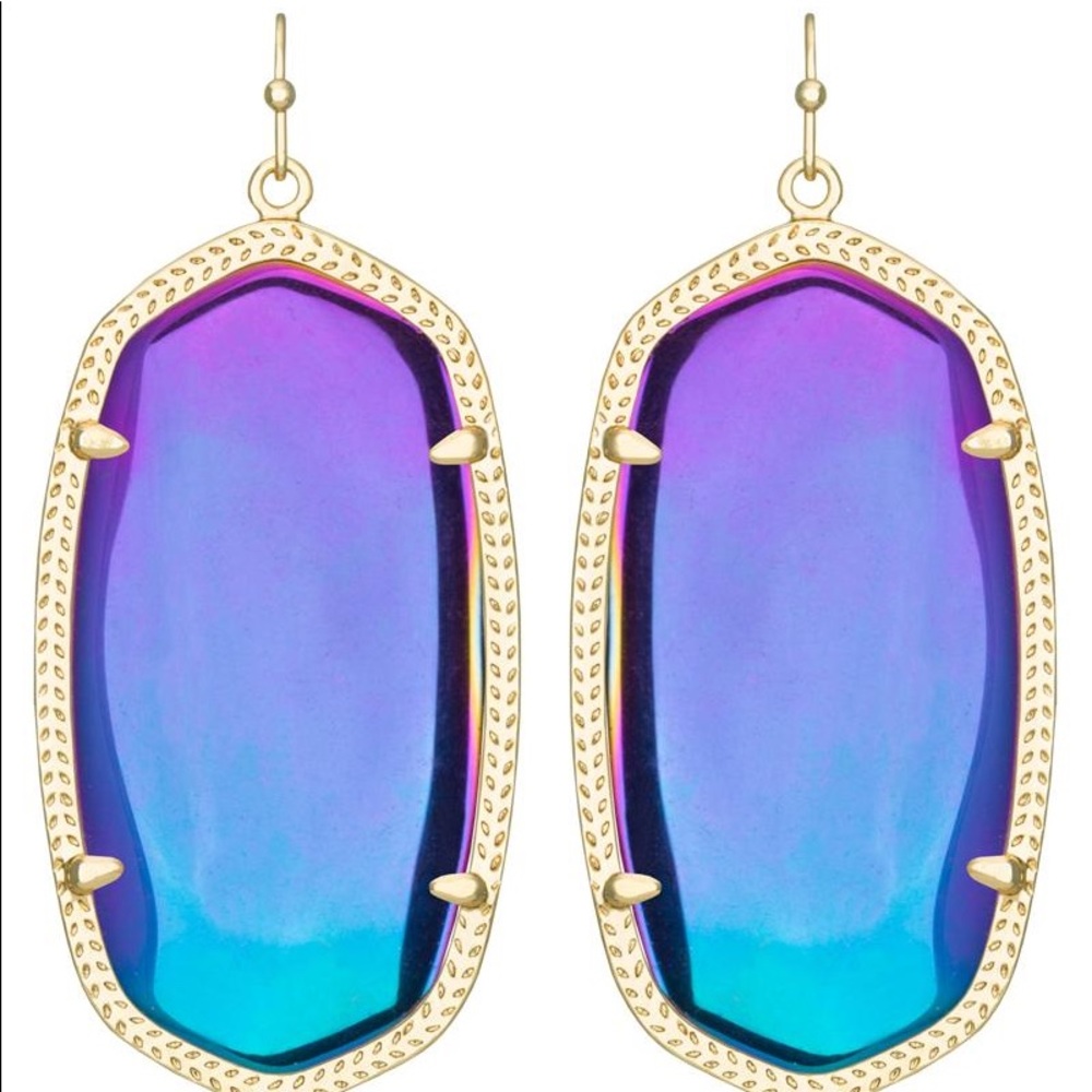 Kendra Scott Black Iridescent Earrings